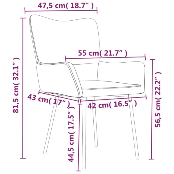 vidaXL Dining Chairs 2 pcs Light Gray Velvet - Image 10