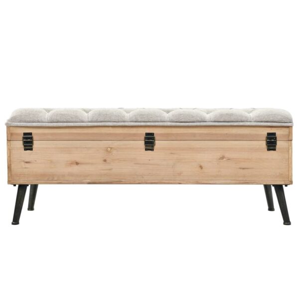 vidaXL Storage Bench 43.3" Solid Wood Fir - Image 4