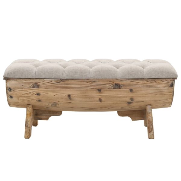 vidaXL Storage Bench 40.6" Solid Wood Fir - Image 2