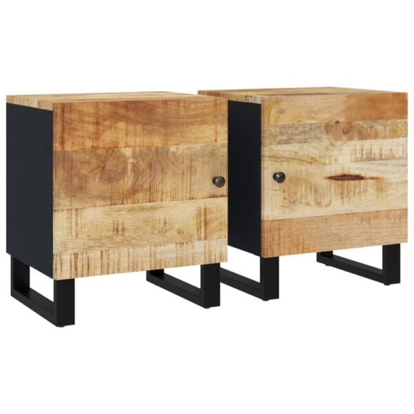 vidaXL Bedside Cabinets 2 pcs 15.7"x13"x18.1" Solid Wood Mango - Image 2