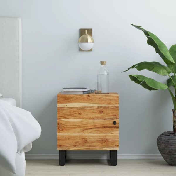 vidaXL Bedside Cabinet 15.7"x13"x18.1" Solid Wood Acacia