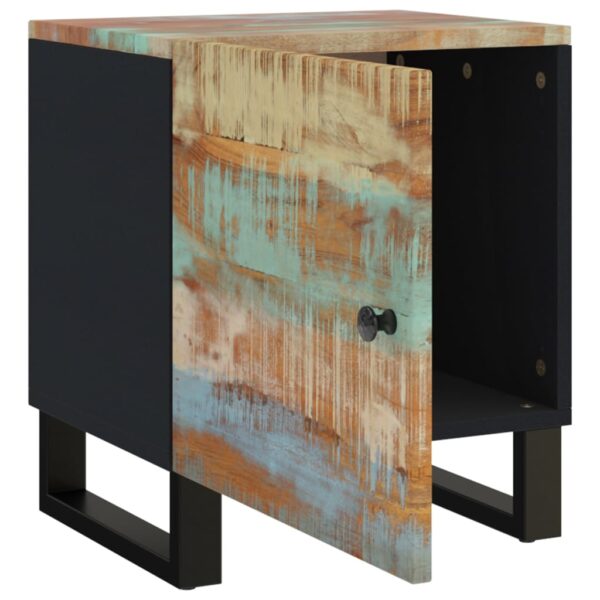 vidaXL Bedside Cabinet 15.7"x13"x18.1" Solid Wood Reclaimed - Image 7