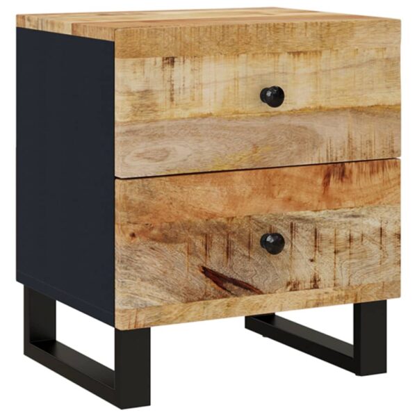 vidaXL Bedside Cabinet 15.7"x13"x18.1" Solid Wood Mango - Image 2