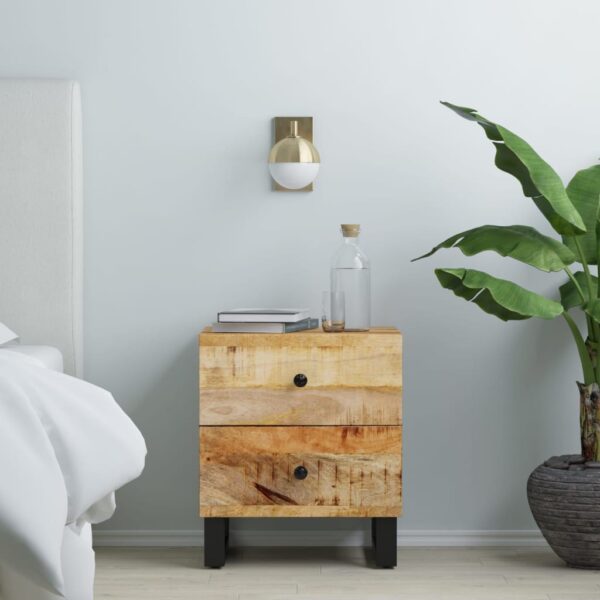 vidaXL Bedside Cabinet 15.7"x13"x18.1" Solid Wood Mango