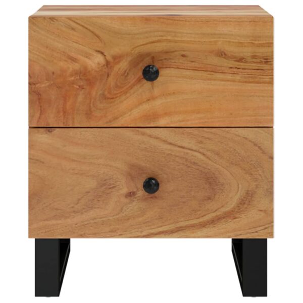 vidaXL Bedside Cabinet 15.7"x13"x18.1" Solid Wood Acacia - Image 3