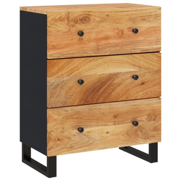 vidaXL Sideboard 23.6"x13"x29.5" Solid Wood Acacia - Image 2