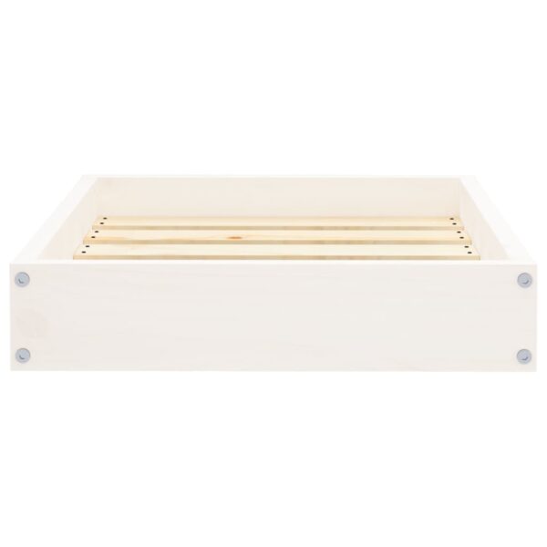 vidaXL Dog Bed White 20.3"x17.3"x3.5" Solid Wood Pine - Image 4