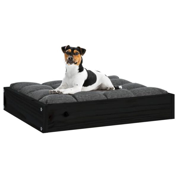 vidaXL Dog Bed Black 20.3"x17.3"x3.5" Solid Wood Pine - Image 6