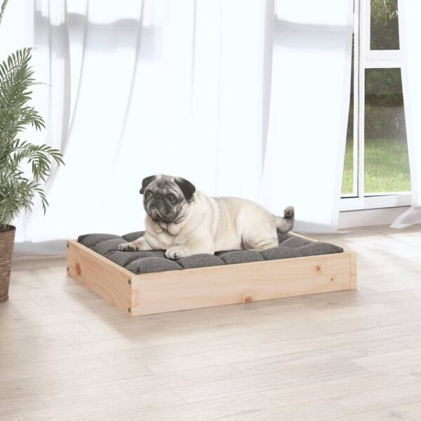 vidaXL Dog Bed 24.2"x19.3"x3.5" Solid Wood Pine - Image 5