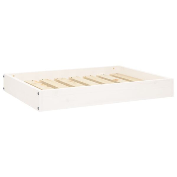 vidaXL Dog Bed White 28.1"x21.3"x3.5" Solid Wood Pine - Image 2