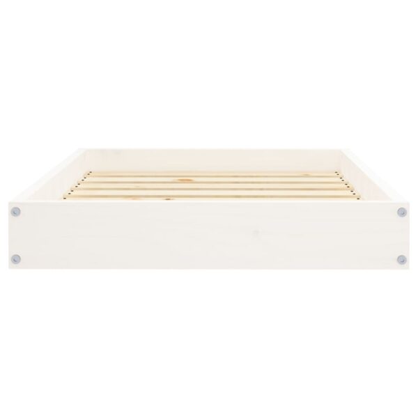 vidaXL Dog Bed White 28.1"x21.3"x3.5" Solid Wood Pine - Image 4