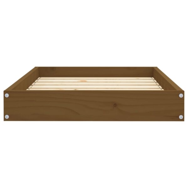 vidaXL Dog Bed Honey Brown 28.1"x21.3"x3.5" Solid Wood Pine - Image 4