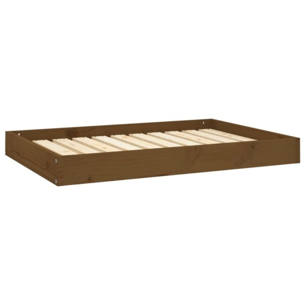 vidaXL Dog Bed Honey Brown 36"x25.2"x3.5" Solid Wood Pine - Image 2