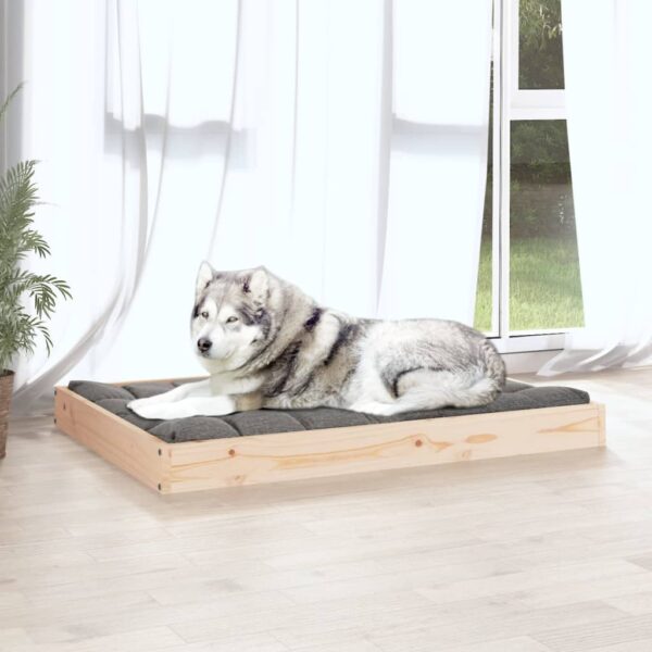 vidaXL Dog Bed 40"x29.1"x3.5" Solid Wood Pine - Image 5