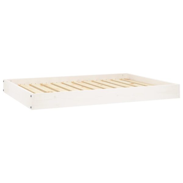 vidaXL Dog Bed White 40"x29.1"x3.5" Solid Wood Pine - Image 2