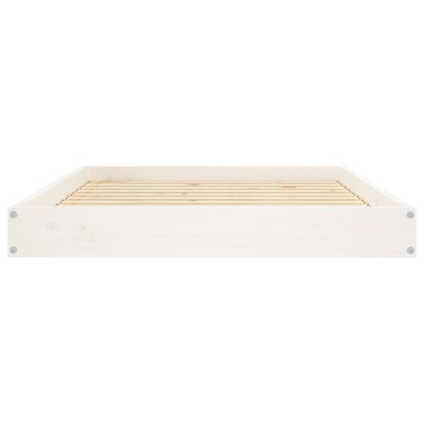 vidaXL Dog Bed White 40"x29.1"x3.5" Solid Wood Pine - Image 4