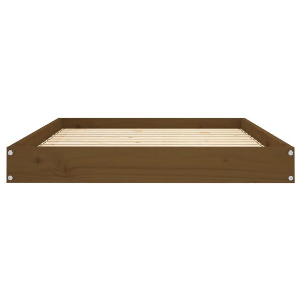 vidaXL Dog Bed Honey Brown 40"x29.1"x3.5" Solid Wood Pine - Image 4