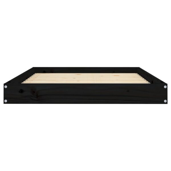 vidaXL Dog Bed Black 40"x29.1"x3.5" Solid Wood Pine - Image 4