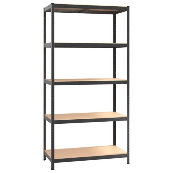 vidaXL 5-Layer Heavy-duty Shelf Gray Steel&Engineered Wood - Image 2