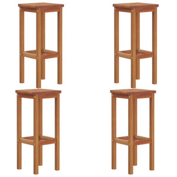 vidaXL Bar Stools 4 pcs Solid Wood Acacia - Image 2