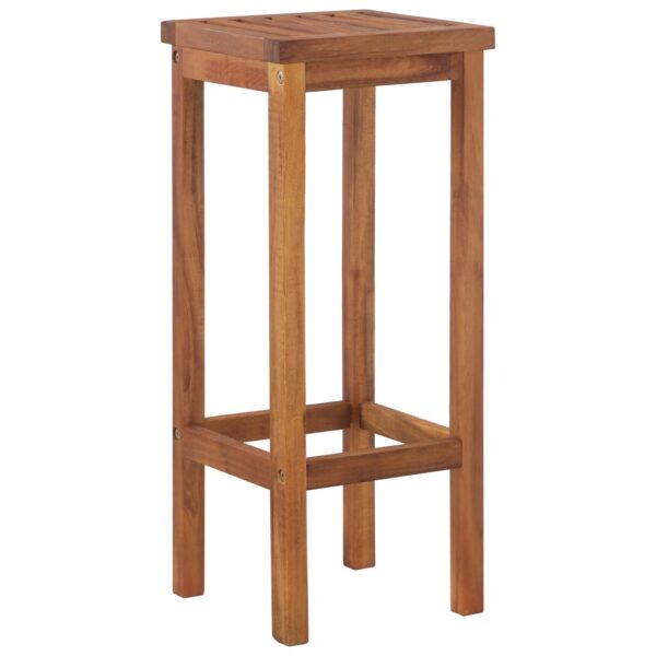 vidaXL Bar Stools 4 pcs Solid Wood Acacia - Image 3