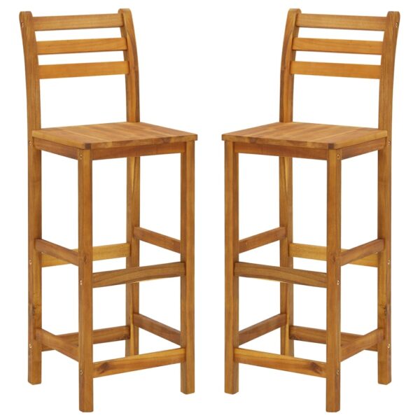 vidaXL 3 Piece Patio Bar Set Solid Wood Acacia - Image 8