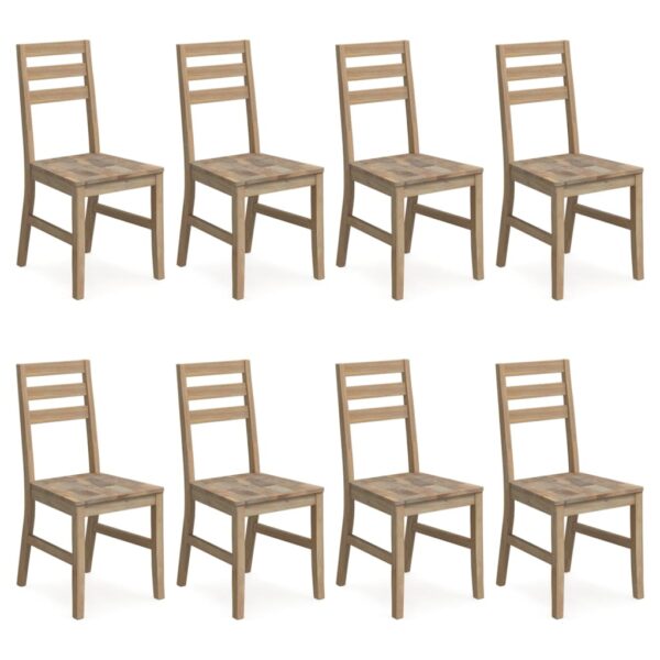 vidaXL Dining Chairs 8 pcs Solid Wood Acacia - Image 2