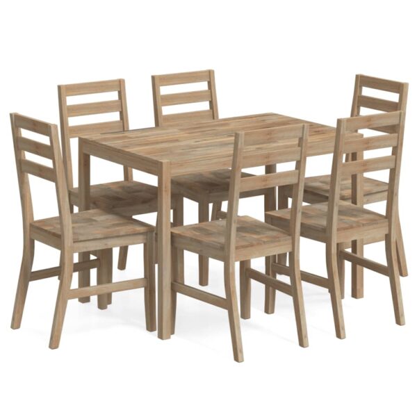 vidaXL 7 Piece Dining Set Solid Wood Acacia - Image 2