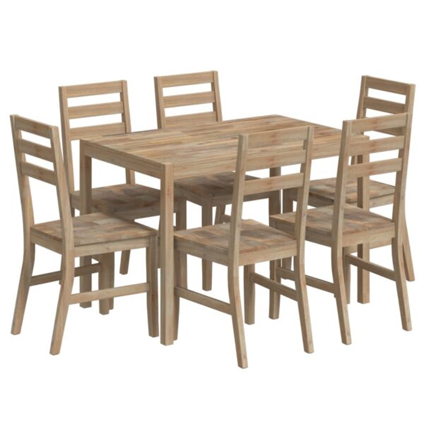 vidaXL 7 Piece Dining Set Solid Wood Acacia - Image 3