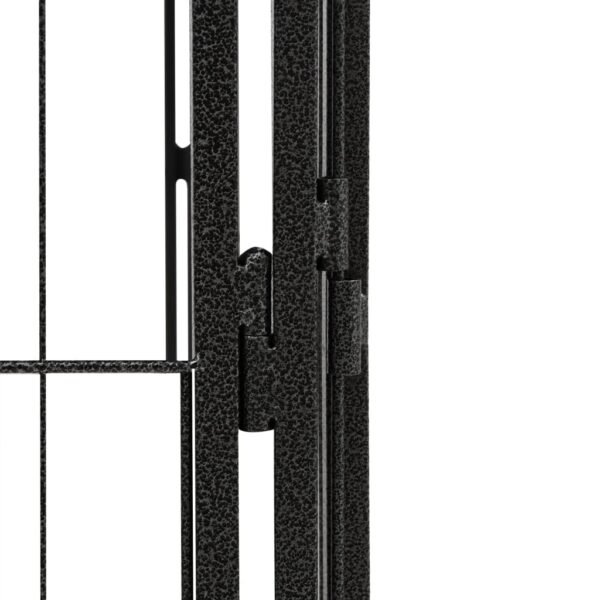 vidaXL 20-Panel Dog Playpen Black 39.4"x19.7" Powder-coated Steel - Image 5