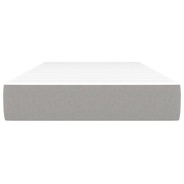 vidaXL Pocket Spring Bed Mattress Light Gray 39.4"x74.8"x7.9" Twin Fabric - Image 3