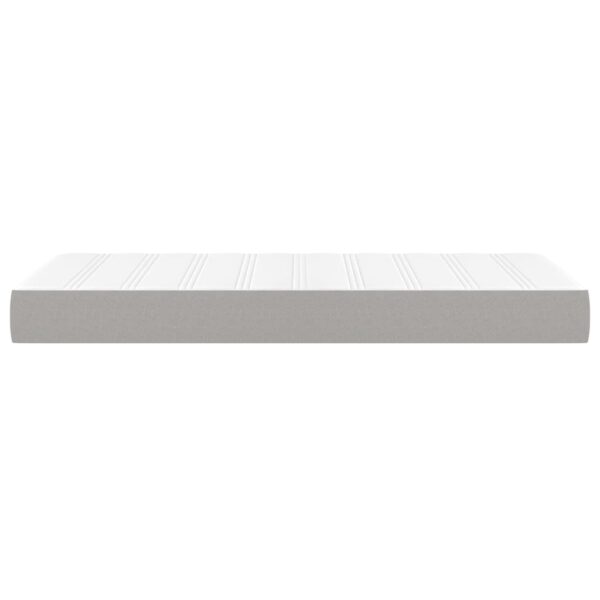 vidaXL Pocket Spring Bed Mattress Light Gray 39.4"x74.8"x7.9" Twin Fabric - Image 4