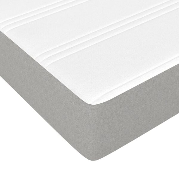 vidaXL Pocket Spring Bed Mattress Light Gray 39.4"x74.8"x7.9" Twin Fabric - Image 5