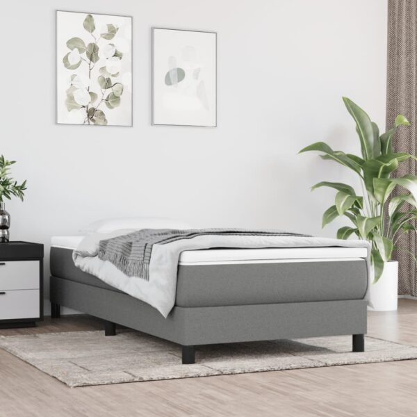 vidaXL Pocket Spring Bed Mattress Dark Gray 39.4"x74.8"x7.9" Twin Fabric