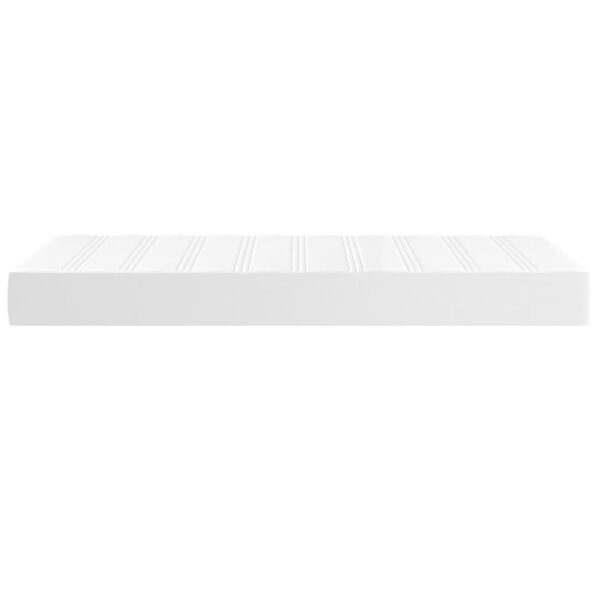 vidaXL Pocket Spring Bed Mattress White 39.4"x74.8"x7.9" Twin Faux Leather - Image 4