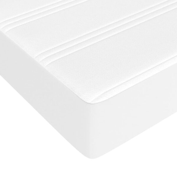 vidaXL Pocket Spring Bed Mattress White 39.4"x74.8"x7.9" Twin Faux Leather - Image 5