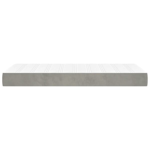 vidaXL Pocket Spring Bed Mattress Light Gray 39.4"x74.8"x7.9" Twin Velvet - Image 4