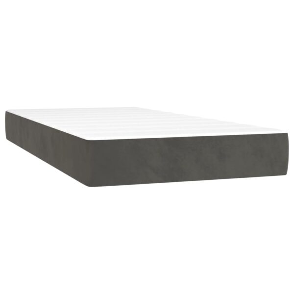 vidaXL Pocket Spring Bed Mattress Dark Gray 39.4"x74.8"x7.9" Twin Velvet - Image 2