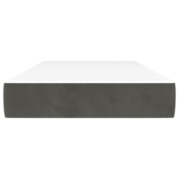 vidaXL Pocket Spring Bed Mattress Dark Gray 39.4"x74.8"x7.9" Twin Velvet - Image 3