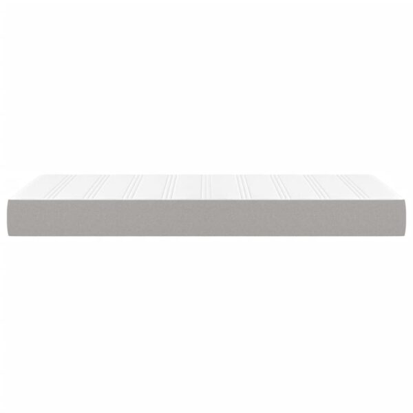 vidaXL Pocket Spring Bed Mattress Light Gray 39.4"x79.9"x7.9" Twin XL Fabric - Image 4