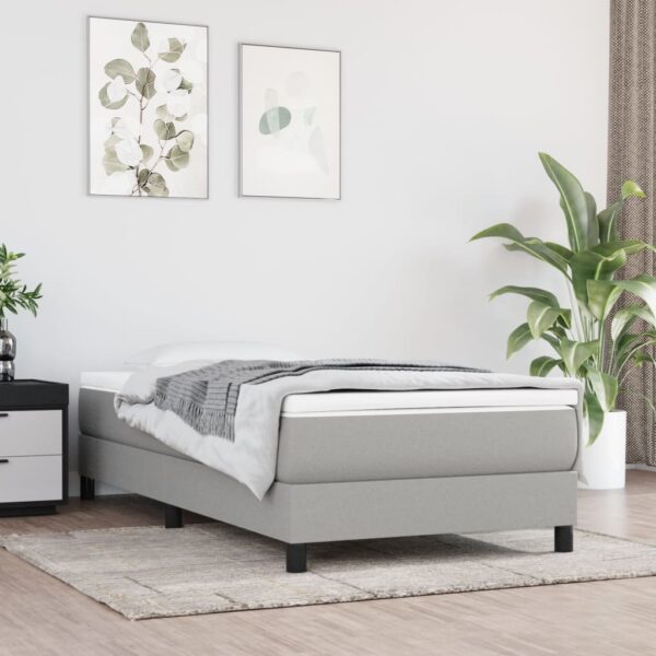 vidaXL Pocket Spring Bed Mattress Light Gray 39.4"x79.9"x7.9" Twin XL Fabric