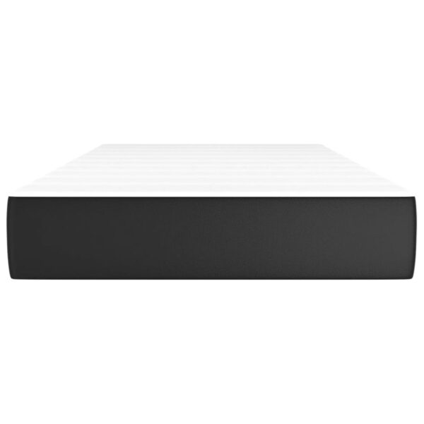 vidaXL Pocket Spring Bed Mattress Black 39.4"x79.9"x7.9" Twin XL Faux Leather - Image 3