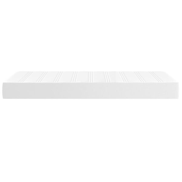 vidaXL Pocket Spring Bed Mattress White 39.4"x79.9"x7.9" Twin XL Faux Leather - Image 4