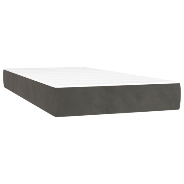 vidaXL Pocket Spring Bed Mattress Dark Gray 39.4"x79.9"x7.9" Twin XL Velvet - Image 2