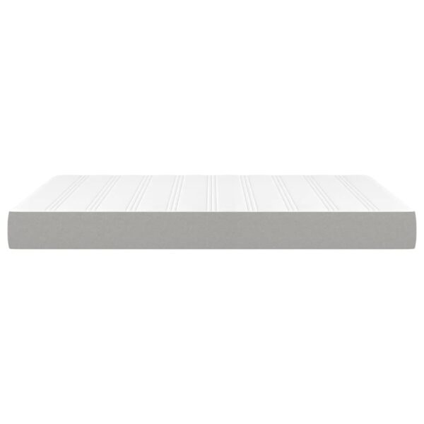 vidaXL Pocket Spring Bed Mattress Light Gray 53.9"x74.8"x7.9" Full Fabric - Image 4