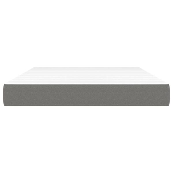 vidaXL Pocket Spring Bed Mattress Dark Gray 53.9"x74.8"x7.9" Full Fabric - Image 3