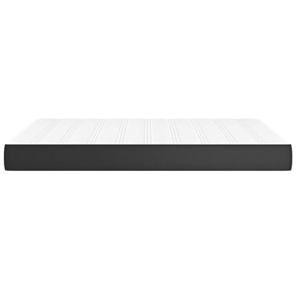 vidaXL Pocket Spring Bed Mattress Black 53.9"x74.8"x7.9" Full Faux Leather - Image 4