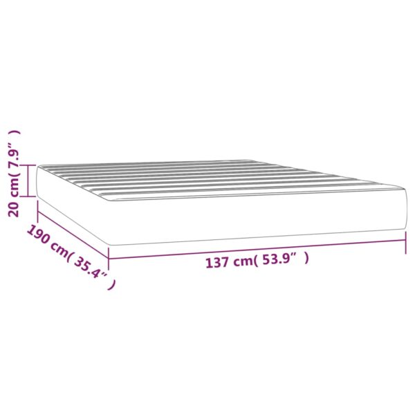 vidaXL Pocket Spring Bed Mattress Black 53.9"x74.8"x7.9" Full Faux Leather - Image 7