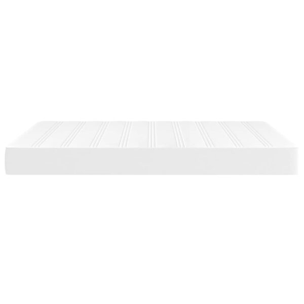 vidaXL Pocket Spring Bed Mattress White 53.9"x74.8"x7.9" Full Faux Leather - Image 4