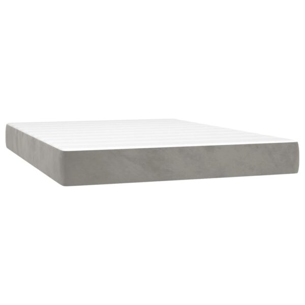 vidaXL Pocket Spring Bed Mattress Light Gray 53.9"x74.8"x7.9" Full Velvet - Image 2